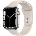 Apple-Watch-7-GPS---Cellular-45mm-Carcasa-Otel-Inoxidabil-Silver-Sport-Band-Starlight-