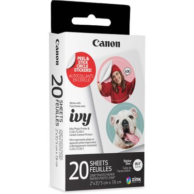 Canon ZINK Pre-Cut Circle Sticker Hartie Foto 20 buc