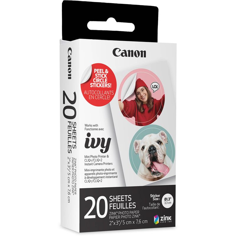 Canon-ZINK-Pre-Cut-Circle-Sticker-Hartie-Foto-20-buc