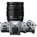 Olympus-OM-D-E-M5-Mark-III-Aparat-Foto-Mirrorless-MFT-Kit-cu-Obiectiv-12-45mm-Argintiu-Negru.2