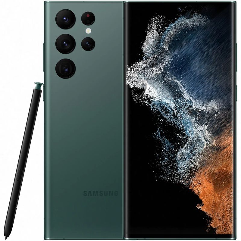 Samsung-Galaxy-S22-Ultra-5G-Telefon-Mobil-Dual-SIM-8Gb-RAM-128GB---S-Pen-Green-