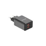 TellurBasicHC204IncarcatorPriza2XUSB24ANegru2