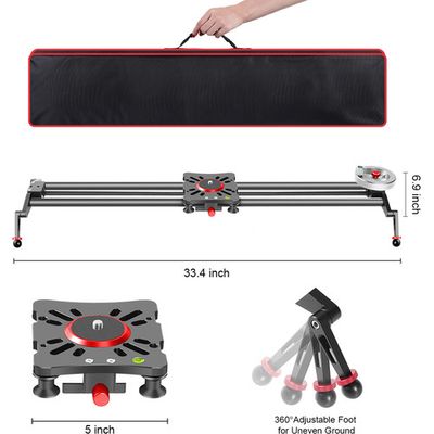 GVM Slider Camera din Fibra de Carbon cu Volanta (33")