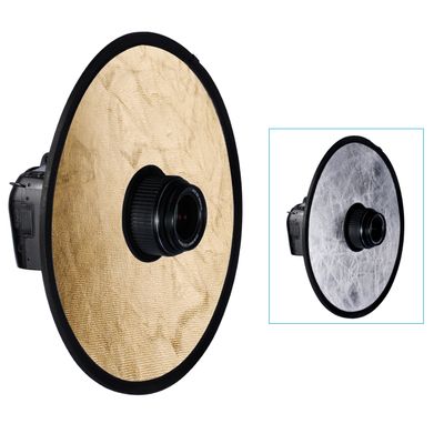 Fancier Blenda 2in1  30cm Silver/Gold cu Decupaj Obiectiv