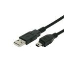 TED Cablu USB Tata la Mini USB 1,5 metri Negru
