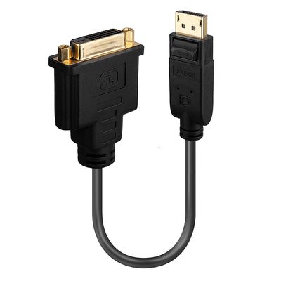 Lindy LY-41004 Adaptor DisplayPort 1.2 la DVI Negru