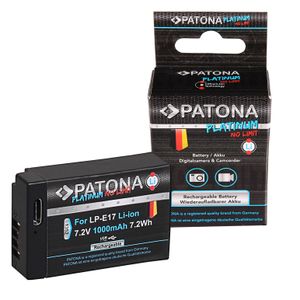 Patona Platinum Acumulator Replace USB-C Input pentru Canon LP-E17 1000 mAh 7.2V