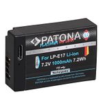 PatonaPlatinumAcumulatorReplaceUSBCInputpentruCanonLPE171000mAh72V2