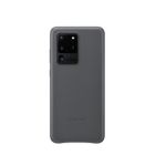 Galaxy-S20-Ultra--G988----Capac-protectie-spate-Leather-Cover---Gri