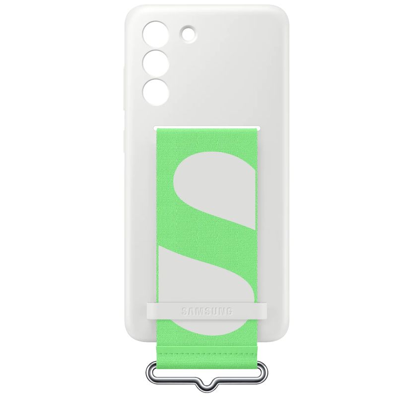 Capac-protectie-spate-Samsung-Silicon-Cover-pentru-Galaxy-S21-FE-G990-cu-curea-White-4