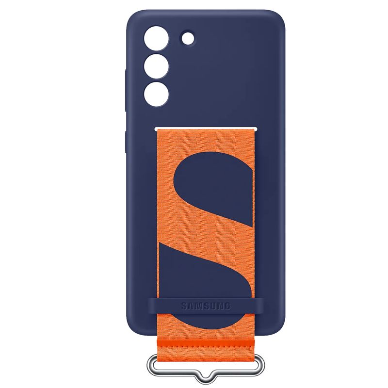 Capac-protectie-spate-Samsung-Silicon-Cover-pentru-Galaxy-S21-FE-G990-cu-curea-Navy-5