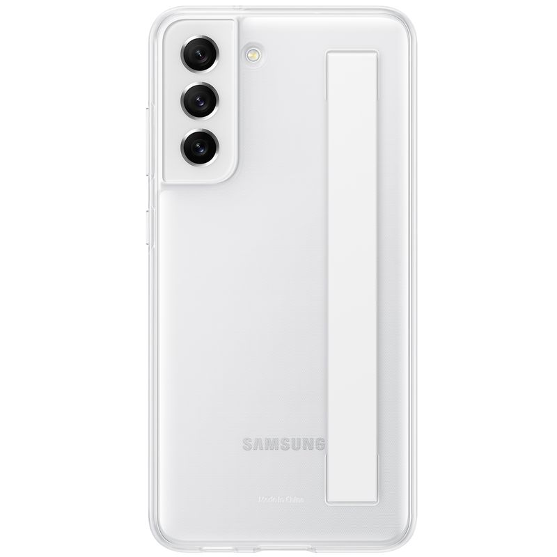 Samsung-EF-XG990C-Husa-cu-Strap-pentru-Galaxy-S21-FE--G990--Alb-Transparent