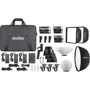 Godox Kit Lampa LED ML60Bi cu 2 Lampi LED ML30Bi si Accesorii