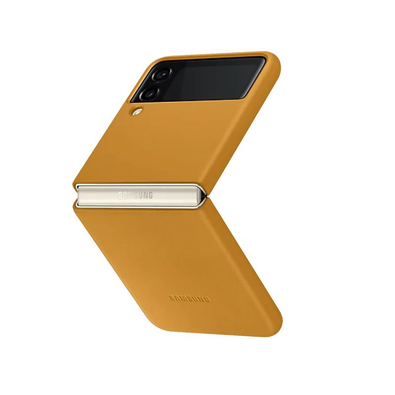 Samsung-EF-VF711L-Husa-Piele-pentru-Galaxy-Z-Flip-3--F711--Mustard