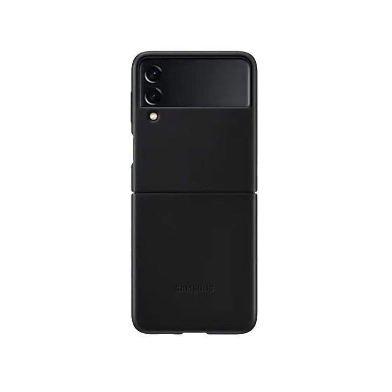 Capac-protectie-spate-Samsung-Leather-Cover-pentru-Galaxy-Z-Flip-3-F711-Black-3