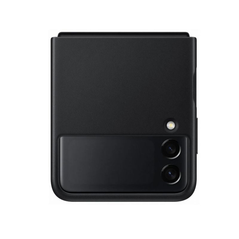 Capac-protectie-spate-Samsung-Leather-Cover-pentru-Galaxy-Z-Flip-3-F711-Black