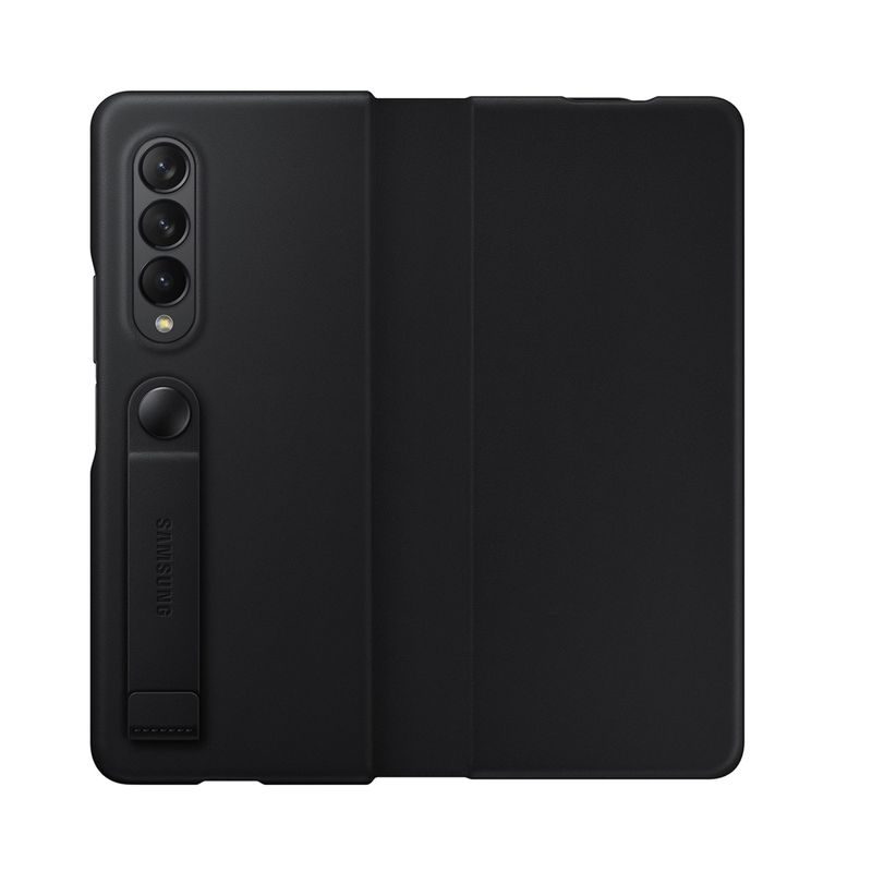 Husa-Samsung-Leather-Flip-Stand-Cover-pentru-Galaxy-Z-Fold-3-F926-Black-1