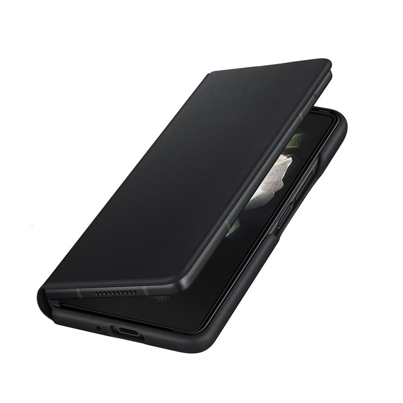 Husa-Samsung-Leather-Flip-Stand-Cover-pentru-Galaxy-Z-Fold-3-F926-Black-3