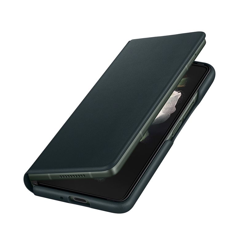 Husa-Samsung-Leather-Flip-Stand-Cover-pentru-Galaxy-Z-Fold-3-F926-Green-3