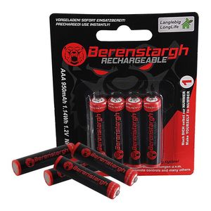 Berenstargh Set 4 Acumulatori Reincarcabili Micro Tip Ni-Mh AAA LR3 950mAh