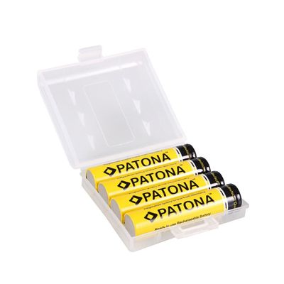 Patona Set 4 Acumulatori Reincarcabili Micro Tip Ni-Mh AAA LR3 900mAh + Cutie Depozitare
