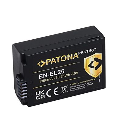Patona Protect Acumulator Replace Li-Ion Tip EN-EL25 pentru Nikon Z50, 1350mAh / 10,3Wh