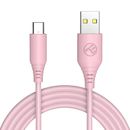 Tellur Cablu Silicon USB la Type-C 3A 1m Roz