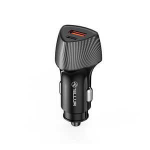 Tellur FCC10 Incarcator Auto 38W 6A PD20W + QC3.0 Negru