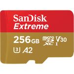 SanDisk Extreme Card de Memorie MicroSDXC pentru Mobile Gaming 256GB UHS-I + 1 an RescuePRO Deluxe