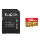 Sandisk Extreme PLUS Card de Memorie MicroSDXC 256GB A2 C10 V30 UHS-I U3 + Adaptor SD + 2 Ani RescuePRO Deluxe