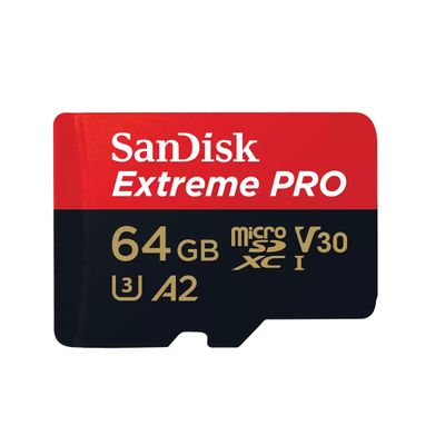 SanDisk Extreme PRO Card de Memorie MicroSDXC 64GB A2 C10 V30 UHS-I U3 + Adaptor SD + 2 Ani RescuePRO Deluxe