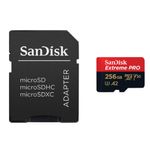 SanDisk Extreme PRO Card de Memorie MicroSDXC 256GB A2 C10 V30 UHS-I U3 + Adaptor SD + 2 Ani RescuePRO Delux