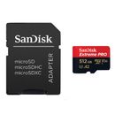 SanDisk Extreme PRO Card de Memorie MicroSDXC 512GB A2 C10 V30 UHS-I U3 + Adaptor SD + 2 Ani RescuePRO Delux