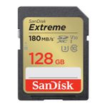 SanDisk Extreme Card de Memorie SDXC 128GB UHS-I Class 10 U3 V30 + 1 An RescuePRO Deluxe