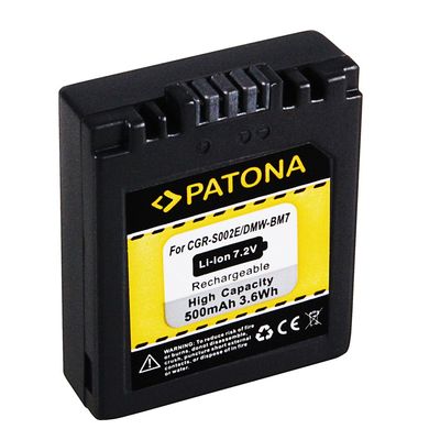 Patona Acumulator Panasonic DMW-BM7 FZ20 FZ10 FZ4 FZ5 CGA- S002E 500mAh