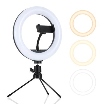 Platinet PMRL8 Lampa LED Ring Light 8" cu Suport pentru Smartphone si Trepied