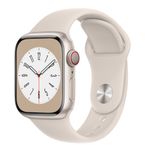 AppleWatchS8Cellular45mmCarcasaAluminiuStarlightcuSportBandStarlight