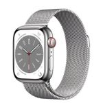 Apple-Watch-S8-Cellular-41mm-Carcasa-Stainless-Steel-Silver-cu-Milanese-Loop-Silver-