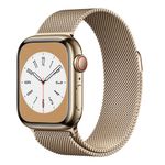 Apple-Watch-S8-Cellular-41mm-Carcasa-Stainless-Steel-Gold-cu-Milanese-Loop-Gold