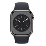 AppleWatchS8Cellular41mmCracasaStainlessSteelGraphitecuSportBandMidnight