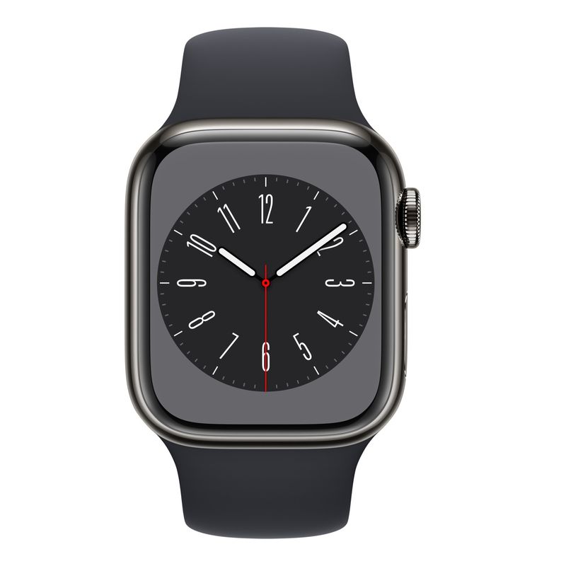 AppleWatchS8Cellular41mmCracasaStainlessSteelGraphitecuSportBandMidnight