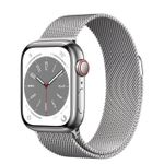 Apple-Watch-S8-Cellular-45mm-Carcasa-Stainless-Steel-Silver-cu-Milanese-Loop-Silver