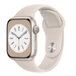 AppleWatchS8GPS41mmCarcasaAluminiuStarlightcuSportBandStarlight