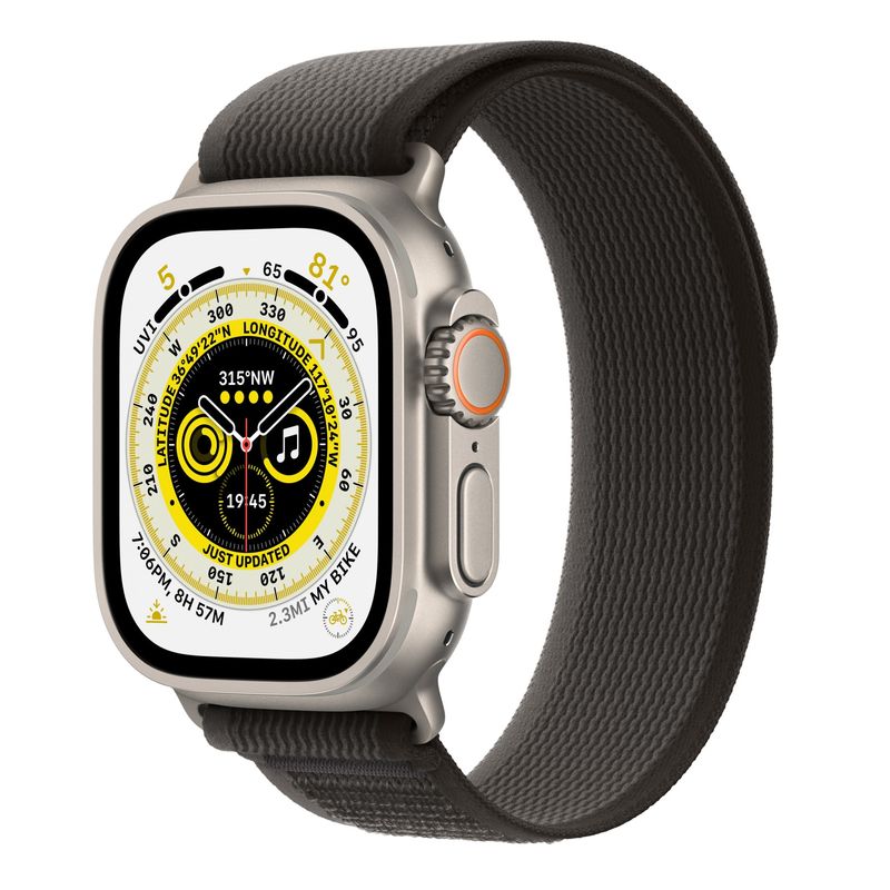 Apple-Watch-Ultra-Cellular-49mm-Carcasa-Titan-cu-Trail-Loop-Black-Gray-M-L