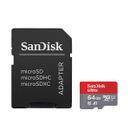 SanDisk Ultra Card MicroSDXC 64GB + Adaptor SD 140MB/s  A1 Class 10 UHS-I