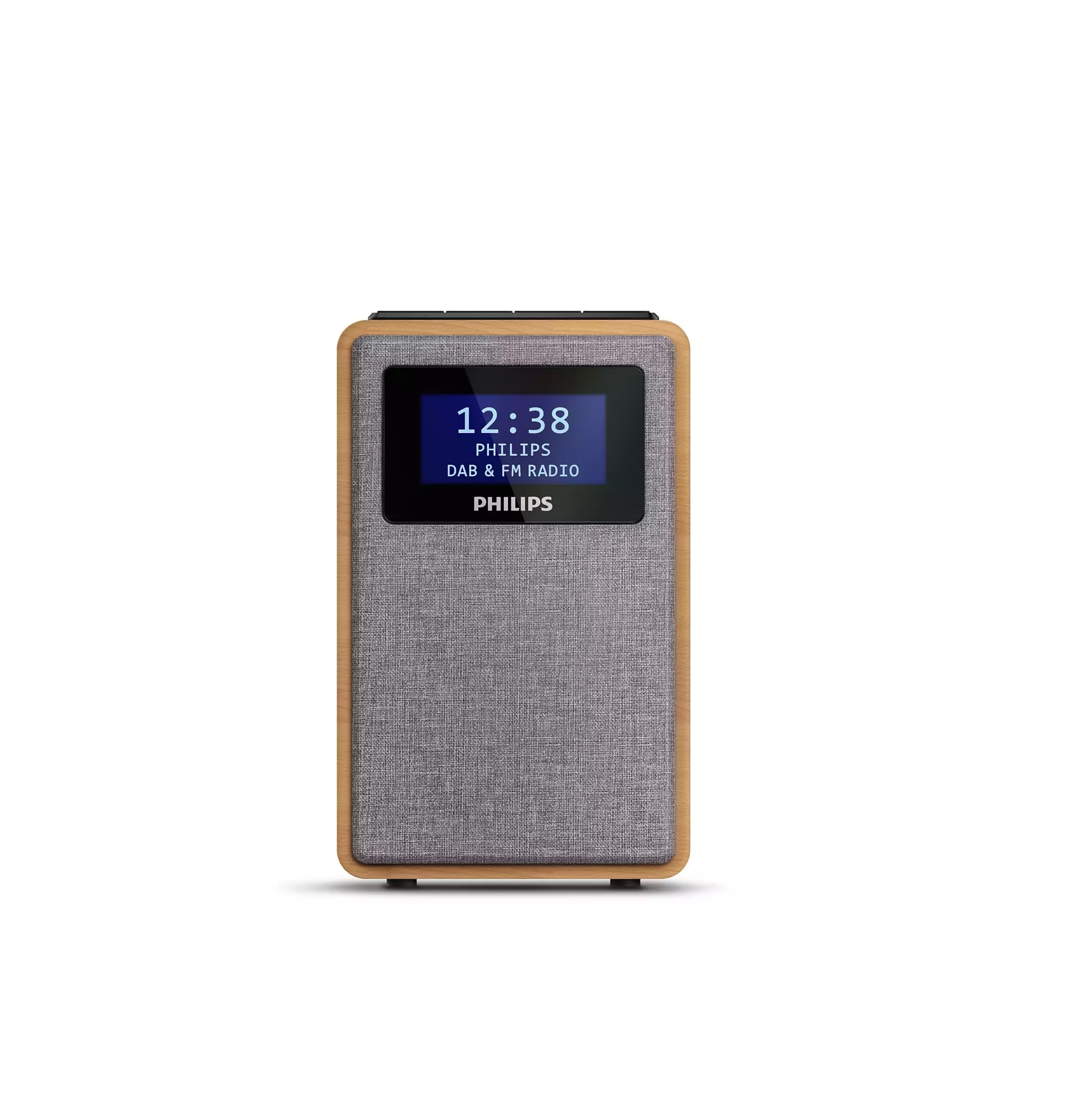 Radio ceas Philips TAVS700/10, FM, Bluetooth v4.2, 20W reglare automata digitala, incarcare USB, DAB, ceas digital, carcasa din lemn, Maro (TAVS700/10) Istoric Preturi