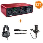 Kit Home Studio Focusrite Scarlett Solo 3rd Gen + Microfon Audio-Technica AT2035 + Casti ATH-M20x