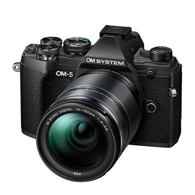 OM System OM-5 Aparat Foto Mirrorless 20.4MP 4K Kit cu Obiectiv M.Zuiko Digital 14-150mm F4-5.6 II Negru