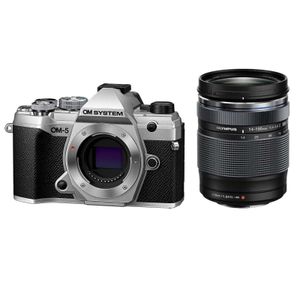 OM System OM-5 Aparat Foto Mirrorless 20.4MP 4K Silver Kit cu Obiectiv M.Zuiko Digital 14-150mm F4-5.6 II Negru