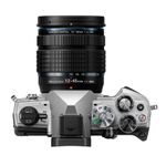 OMSystemOM5AparatFotoMirrorless204MP4KSilverKitcuObiectivMZuikoDigital1245mmF4PRONegru